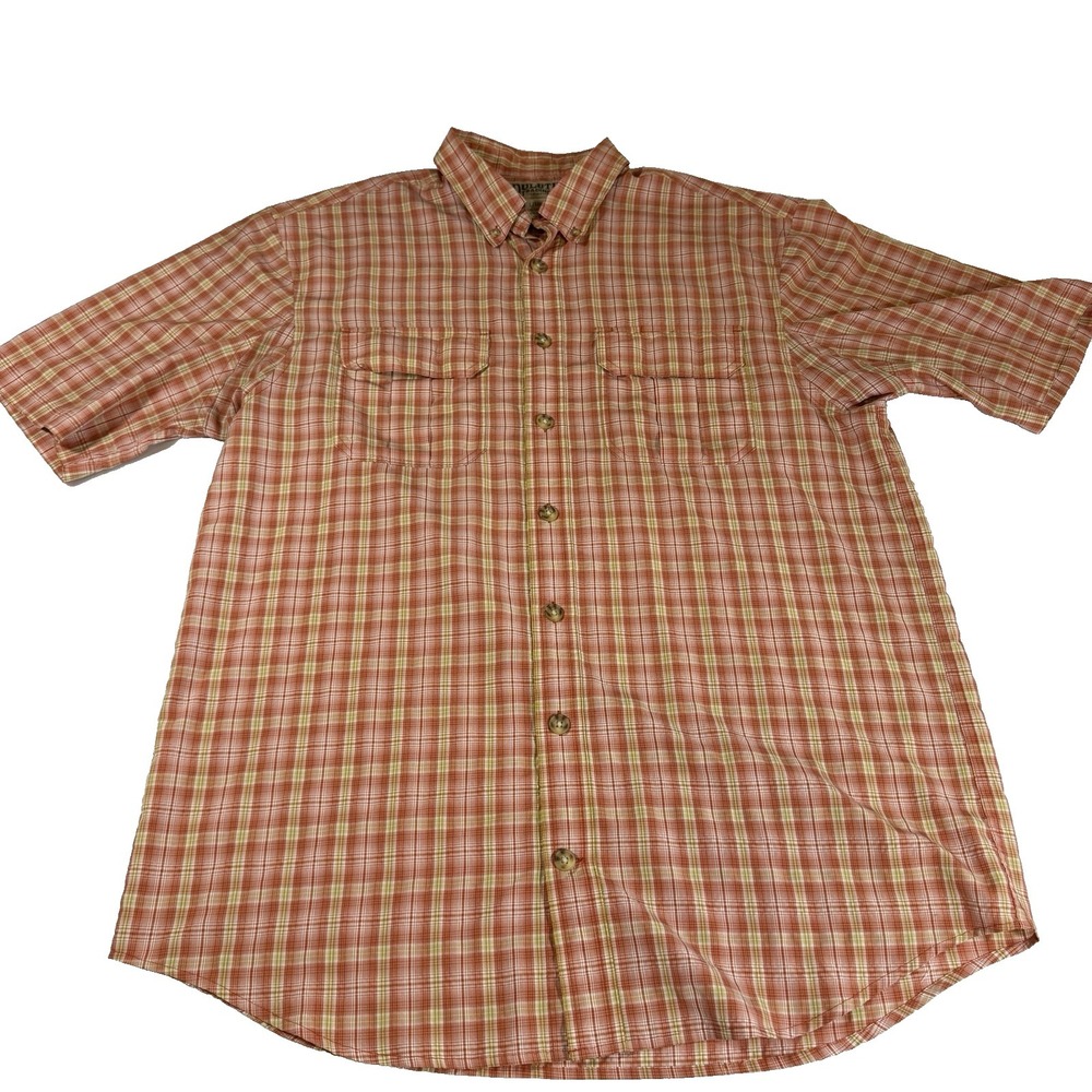 Duluth Trading Mens L Tall Short Sleeve Button Down Shirt